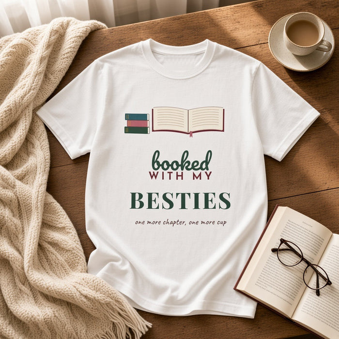 Besties Collection — Booked With My Besties Bella+Canvas 3001 Retail-Fit Unisex Jersey Tee