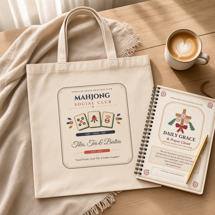 AmericanGraceUSA Totes, Canvas Bags, Spiral Prayer Journals & Stickers Collection