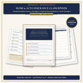 Home & Auto Insurance Claim Prep & Household Inventory Binder - Hero Showcase