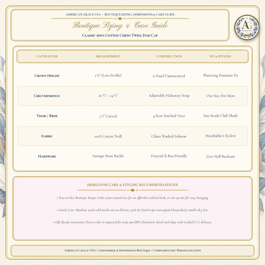 "1776 • Land That I Love" Chinoiserie Ribbon & Stars Classic Dad Cap - Boutique Gallery Card 4