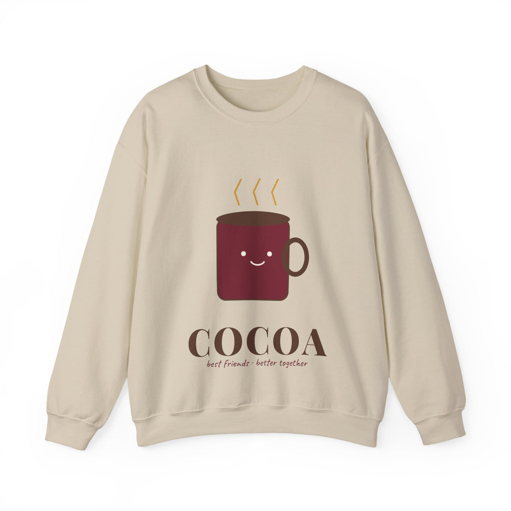 Cocoa and Marshmallow Matching Best Friend Sweatshirts, Cocoa Sweatshirt, Cute Christmas Bestie Gift, BFF Matching Sweater