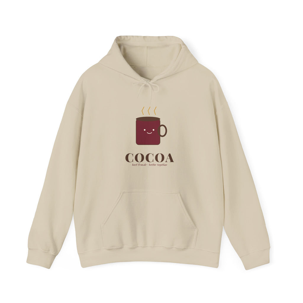 Cocoa and Marshmallow Matching Best Friend Hoodies, Cocoa Hoodie, Cute Christmas Bestie Gift, BFF Matching Hoodie
