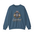 Sisterhood Heirloom Crest Crewneck Sweatshirt, Est. in Grace | Chinoiserie Ginger Jar Magnolia Crest, Mother Daughter Matching Christian Sweatshirt