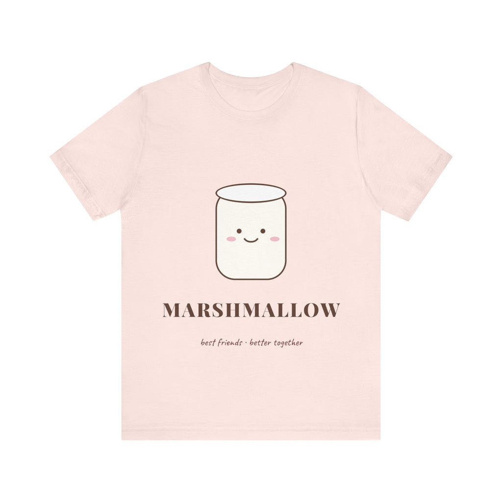Cocoa and Marshmallow Matching Best Friend T-Shirts, Marshmallow T-Shirt, Cute Christmas Bestie Gift, BFF Matching Tee