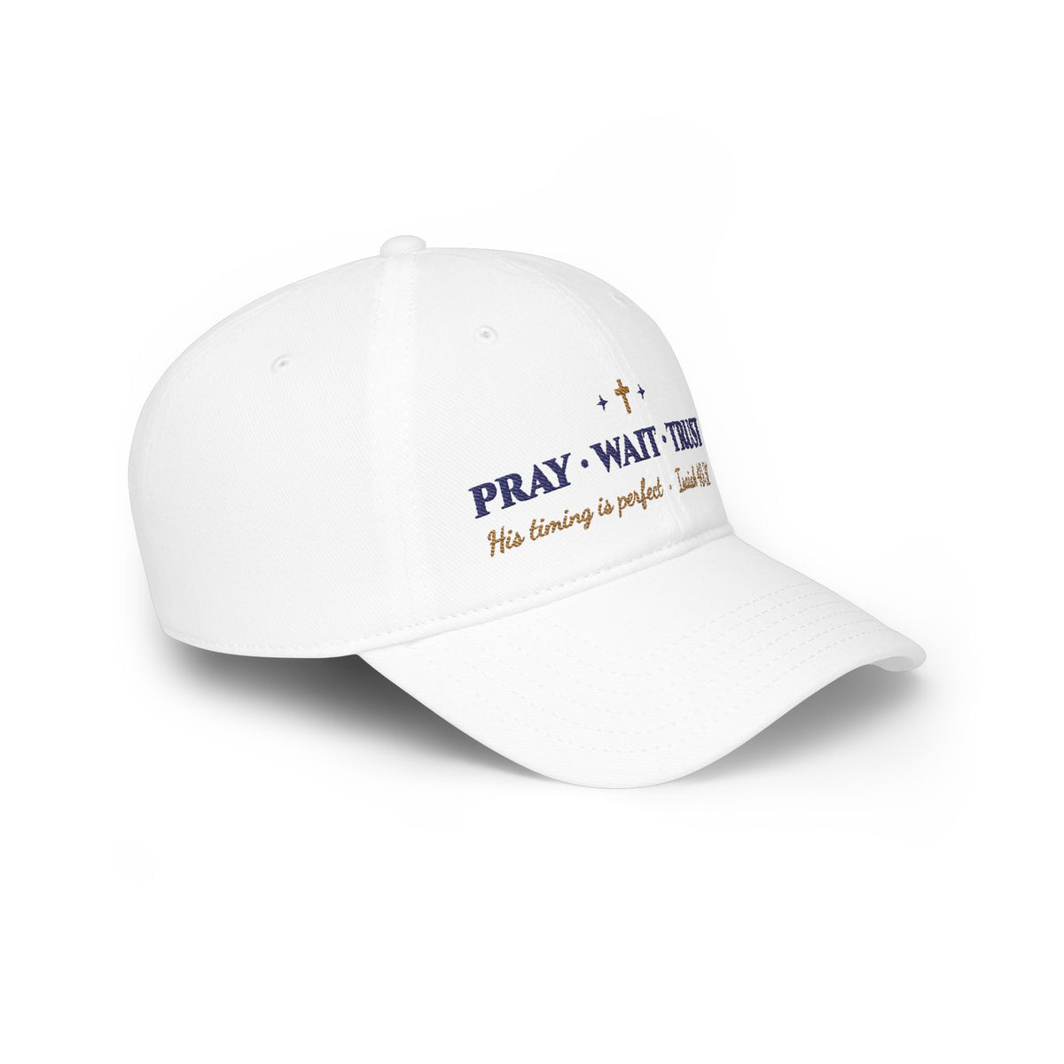 Pray Wait Trust Embroidered Low-Profile Baseball Cap | Isaiah 40:31 Christian Women's Hat