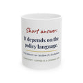 Funny Claims Adjuster Mug, It Depends on the Policy Language, Insurance Adjuster Gift, Claims Adjuster Coworker Christmas Gift