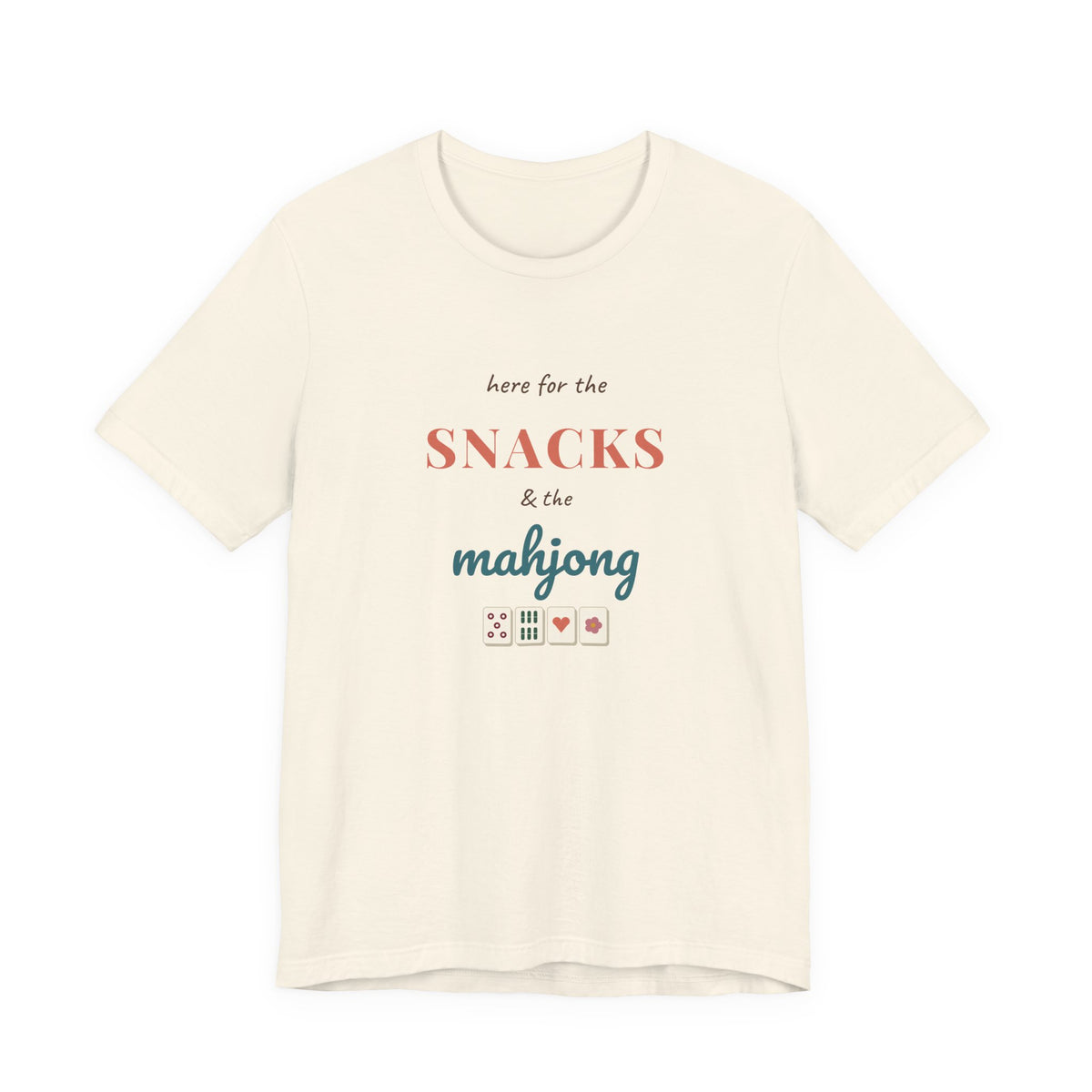 Here for the Snacks & the Mahjong Shirt | Funny Mahjong Tee | Game Night Gift