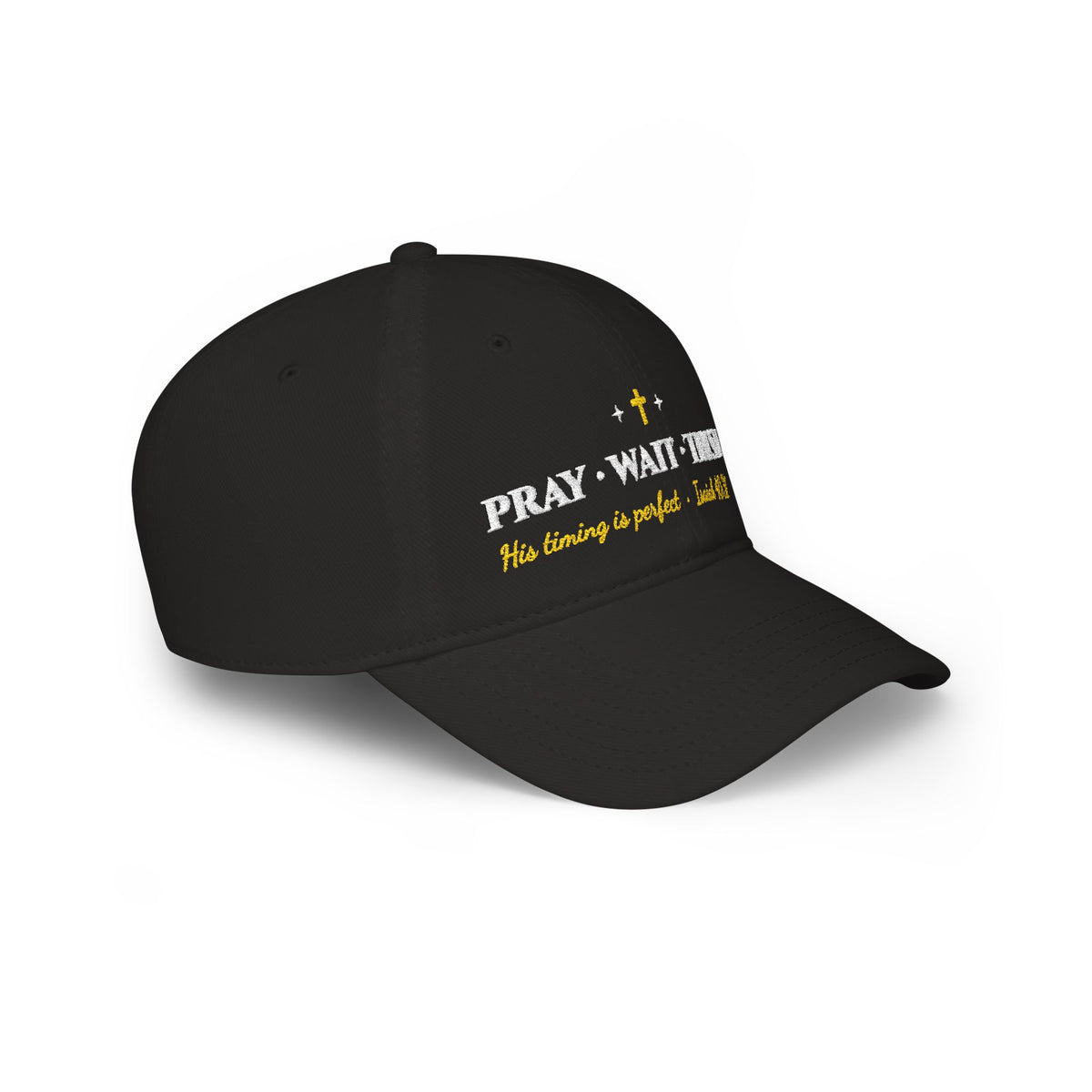 Pray Wait Trust Embroidered Low-Profile Baseball Cap | Isaiah 40:31 Christian Women's Hat
