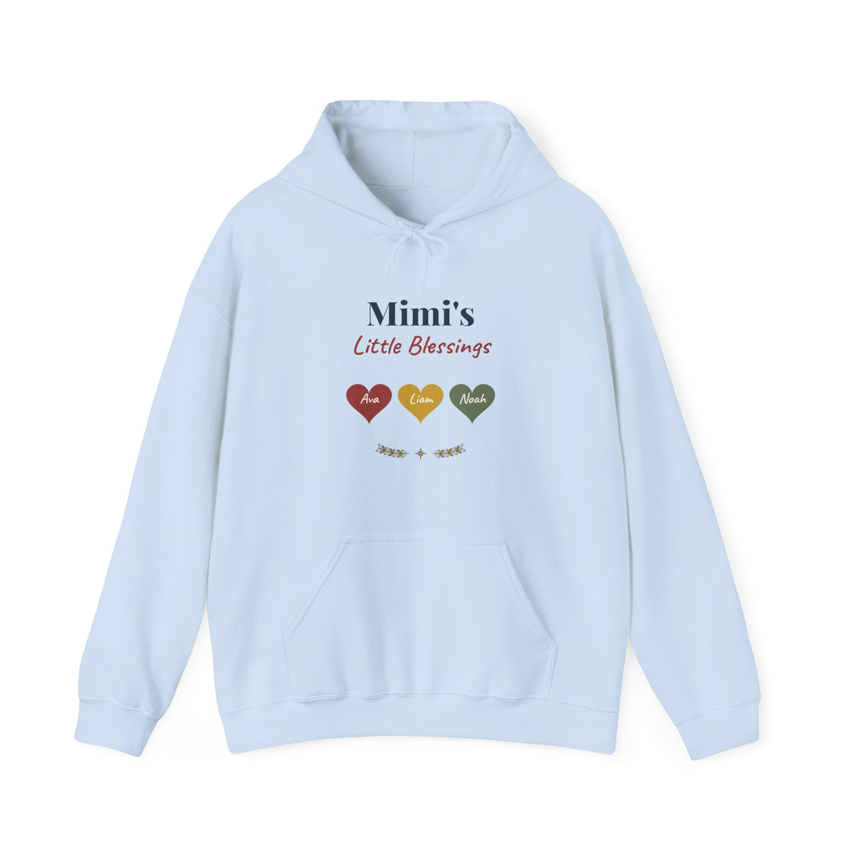 Personalized Mimi Hoodie with Grandkids Names, Mimi's Little Blessings Hoodie, Southern Grandma Christmas Gift