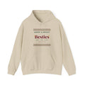Merry and Bright Besties Christmas Hoodie Personalized — Bella+Canvas 3719 Unisex Sponge Fleece Pullover Hoodie Mockup 1