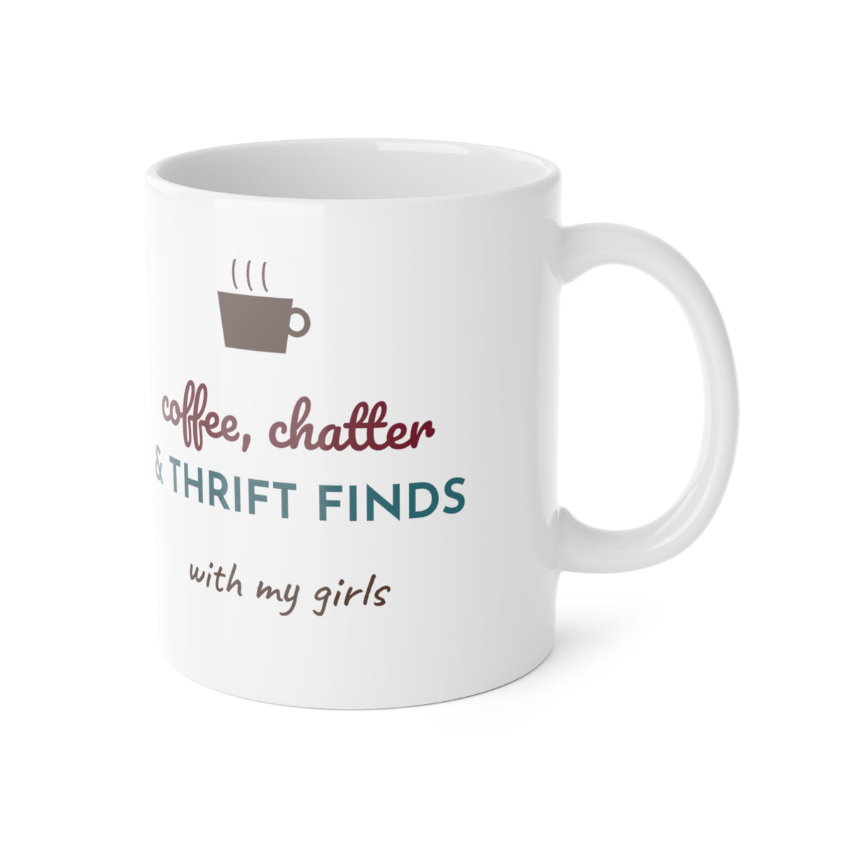 Coffee Chatter & Thrift Finds Mug | Thrifting Friends Gift