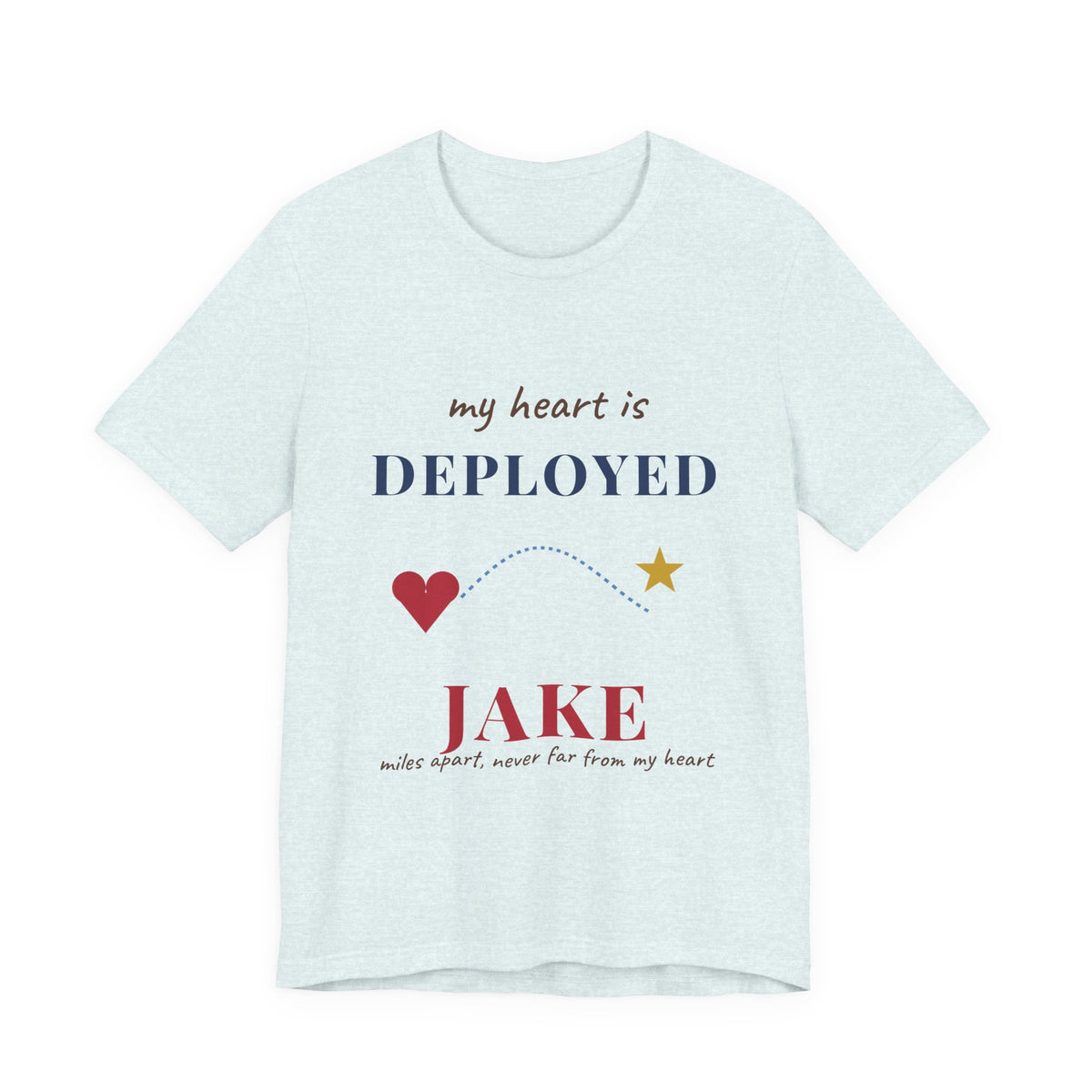 Personalized My Heart Is Deployed Shirt, Custom Name Military Mom Tee, Deployment Shirt, Military Wife Girlfriend Gift
