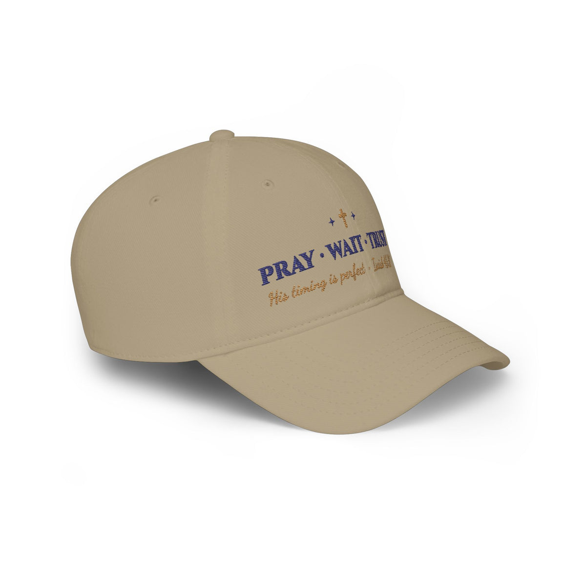 Pray Wait Trust Embroidered Low-Profile Baseball Cap | Isaiah 40:31 Christian Women's Hat