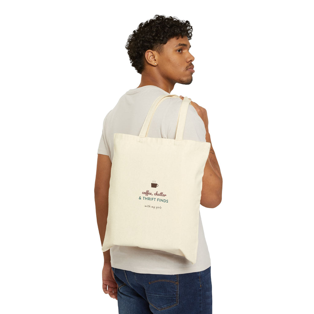 Coffee Chatter & Thrift Finds Tote | Thrift Shopping Bag