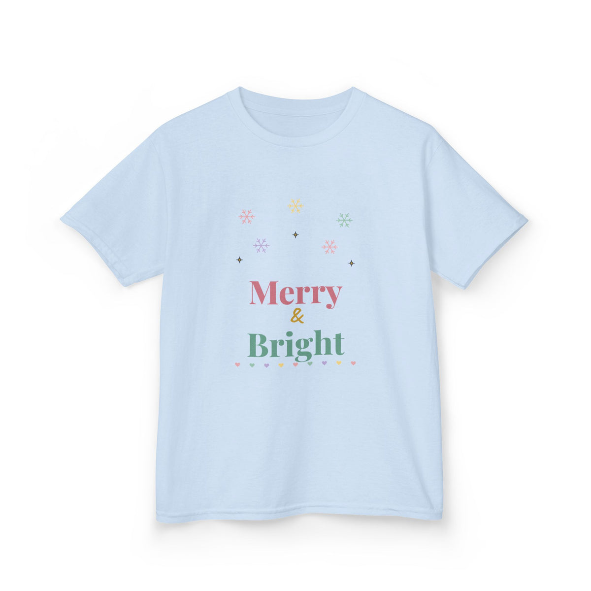 Kids Merry and Bright Shirt | Pastel Christmas Tee | Matching Family Christmas Kids T-Shirt