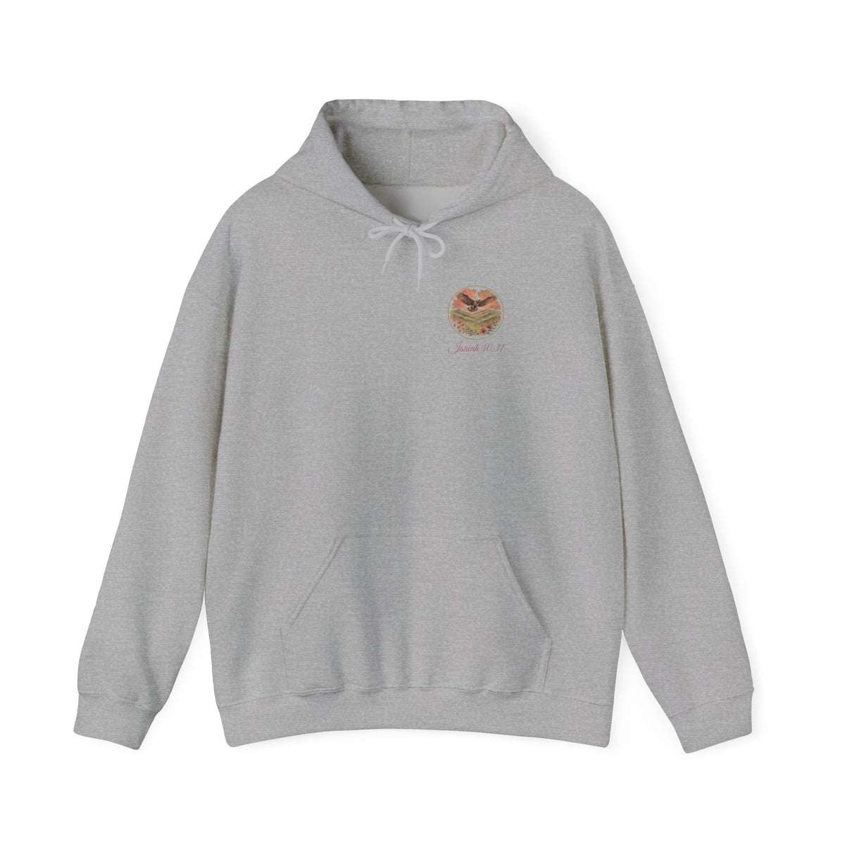 Isaiah 40:31 Watercolor Eagle Hoodie, Wings As Eagles Christian Sweatshirt, Bible Verse Hoodie, Faith Gift for Women
