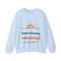 Christian Sweatshirt for Women, New Every Morning Lamentations 3:23, Great Is Thy Faithfulness Bible Verse Crewneck
