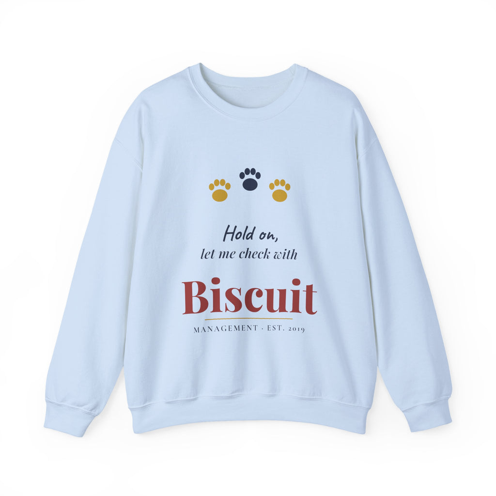 Funny Dog Mom Sweatshirt Personalized — Bella+Canvas 3901 Unisex Sponge Fleece Crewneck Sweatshirt Mockup 3