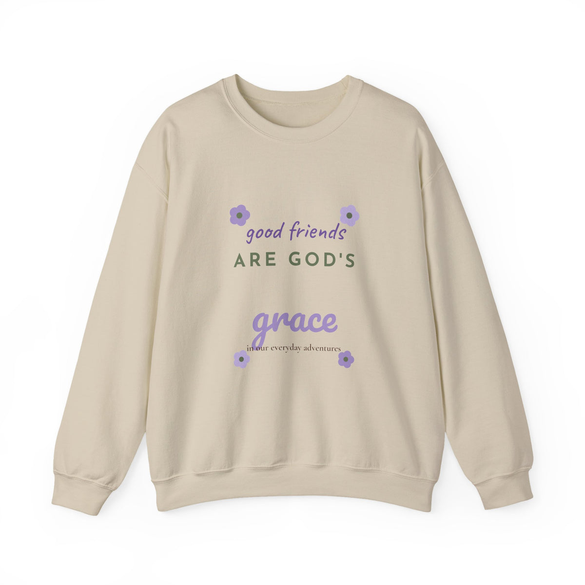 Good Friends Are God's Grace Sweatshirt Lavender | Christian Gift