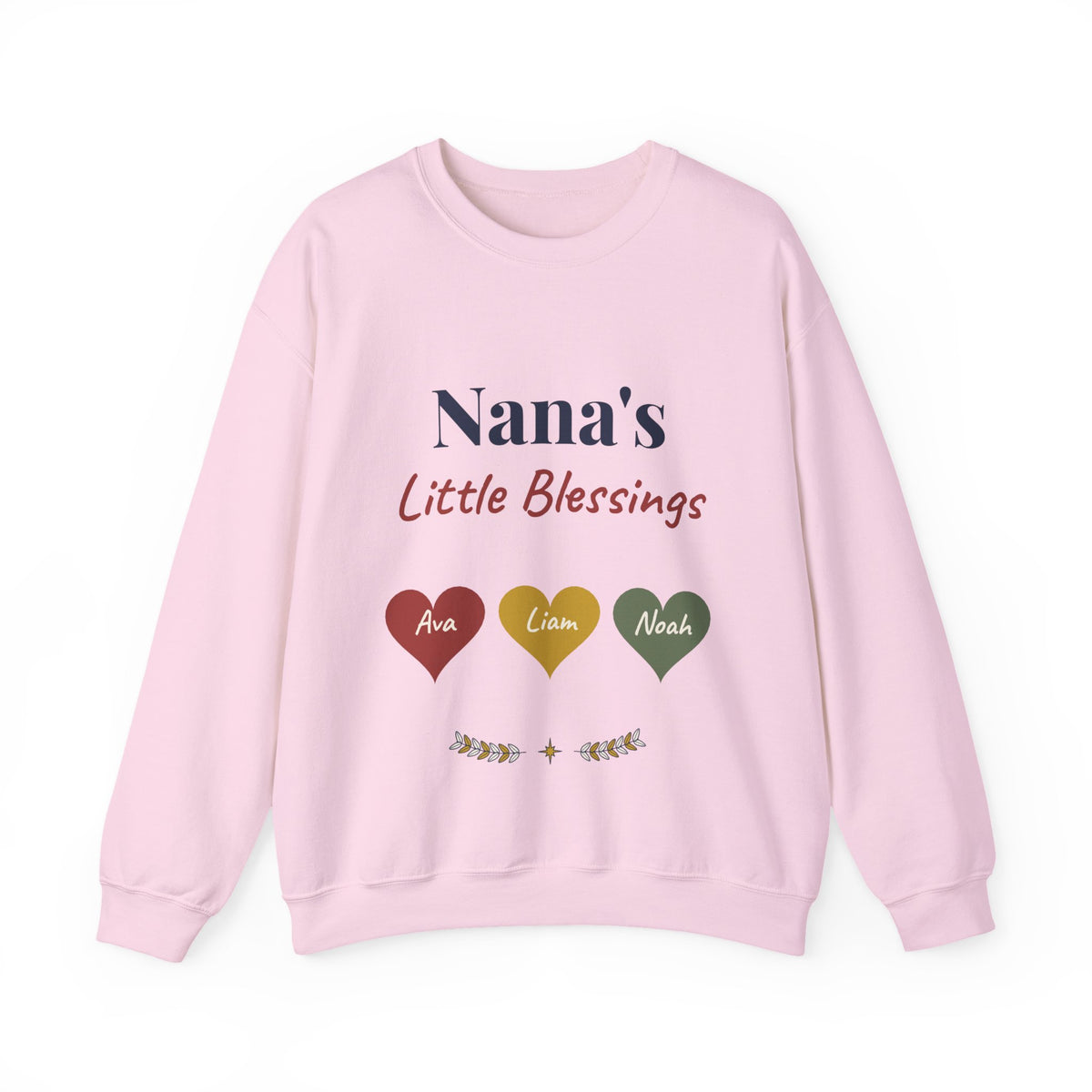 Personalized Nana Sweatshirt with Grandkids Names, Nana's Little Blessings Crewneck, Christmas Gift for Nana
