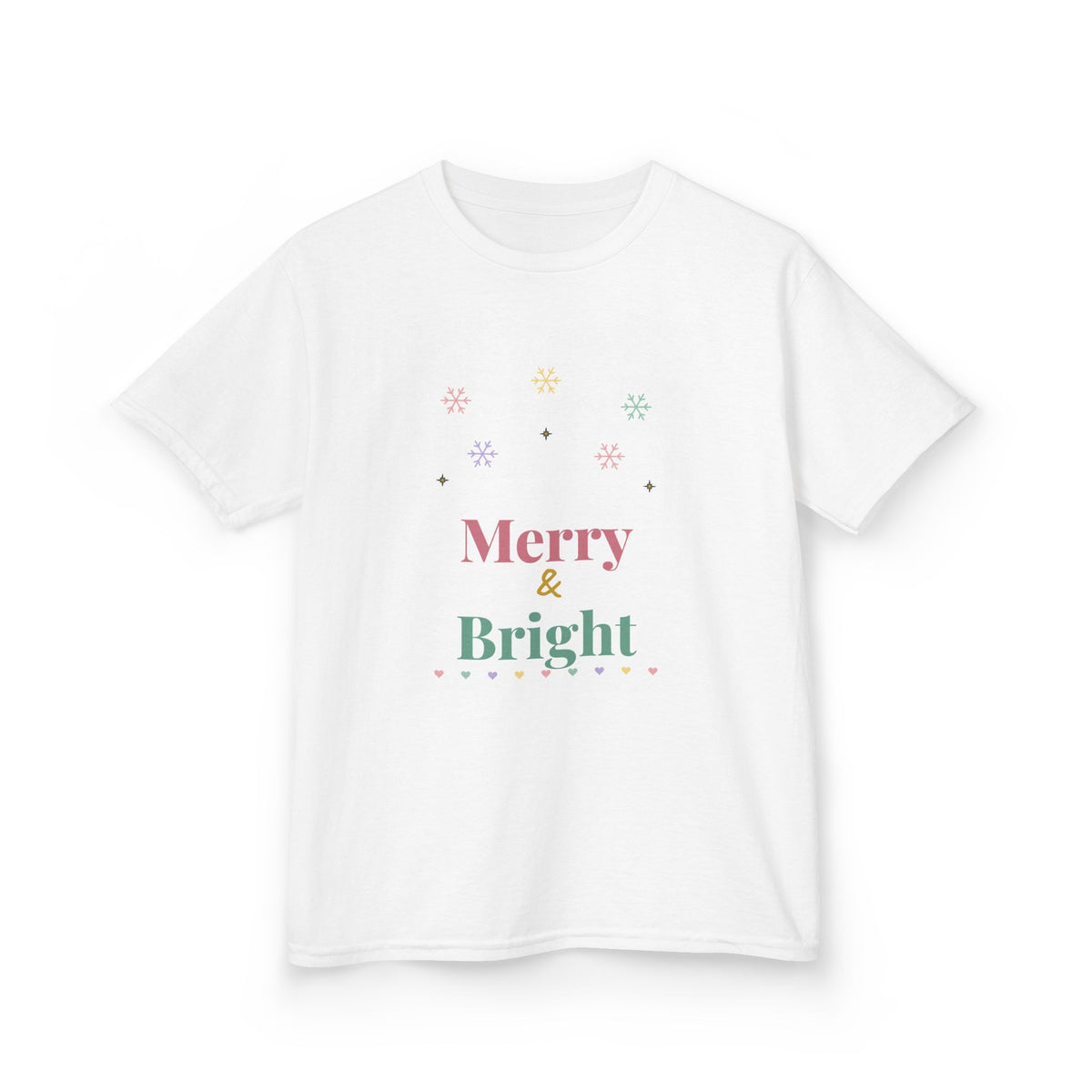 Kids Merry and Bright Shirt | Pastel Christmas Tee | Matching Family Christmas Kids T-Shirt