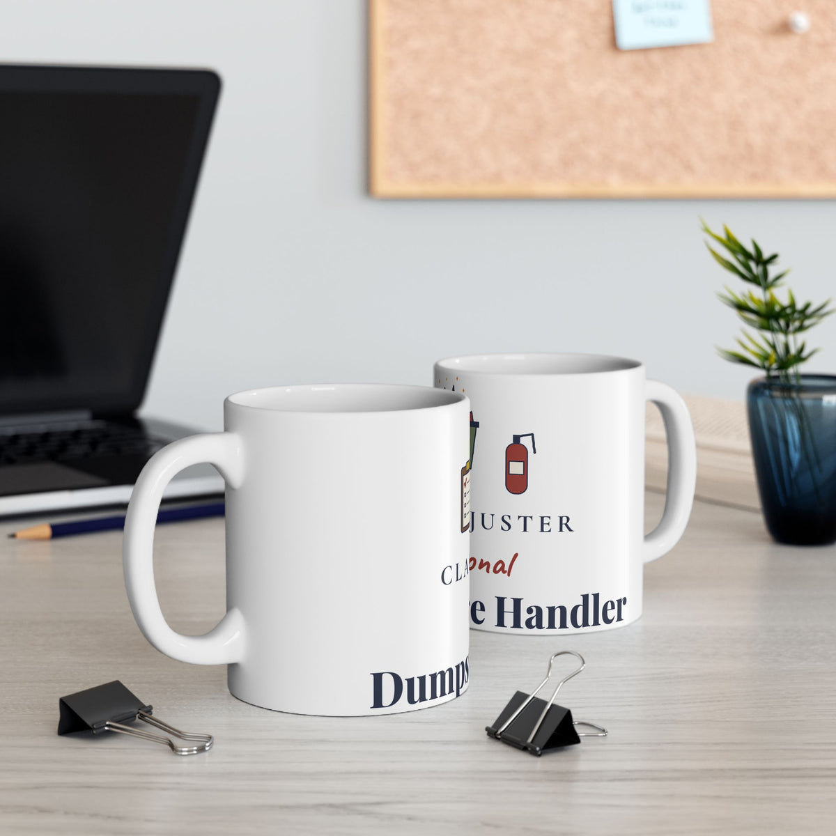 Funny Claims Adjuster Mug, Professional Dumpster Fire Handler, Insurance Adjuster Coworker Gift