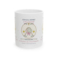 "Grace, Dinks & Fellowship" Church Pickleball Club Chinoiserie & Coquette Bow Mug (11oz / 15oz) | Christian Pickleball Gift