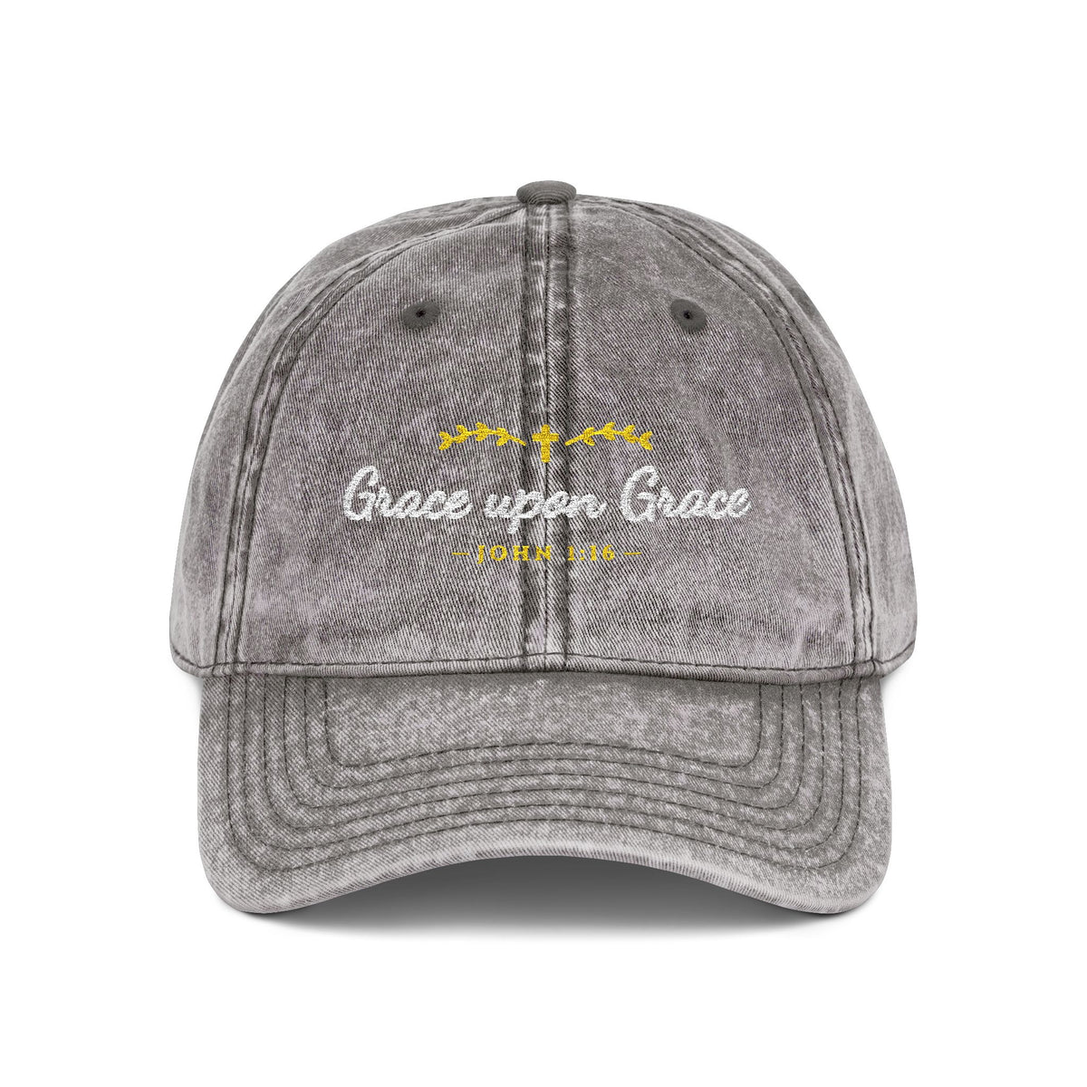 Grace Upon Grace Embroidered Vintage Washed Dad Cap — AmericanGraceUSA Boutique Showcase