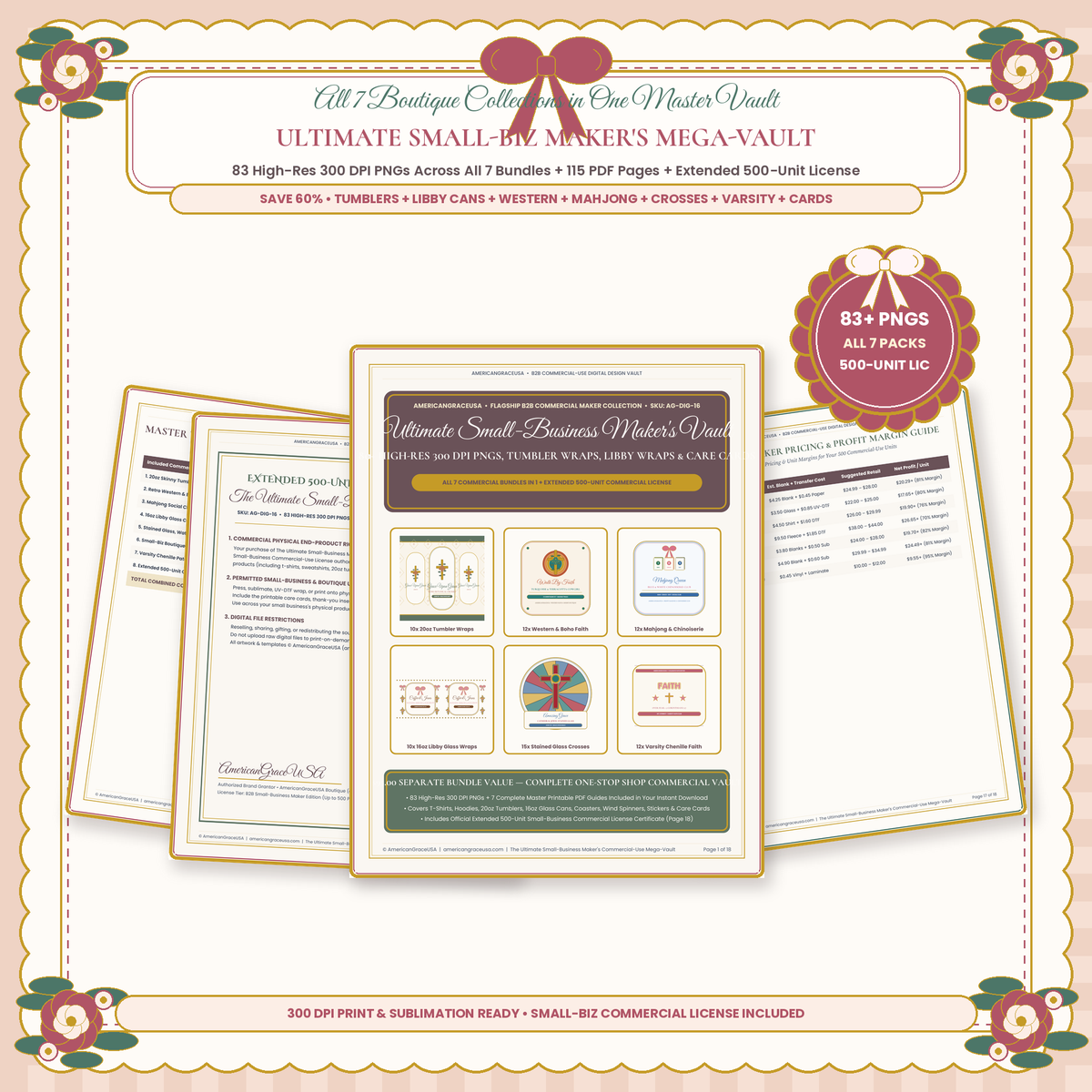 The Ultimate Small-Business Maker's Commercial-Use Mega-Vault (83 PNGs + 7 PDFs + 500-Unit Extended License) - Boutique Master Vault Cover