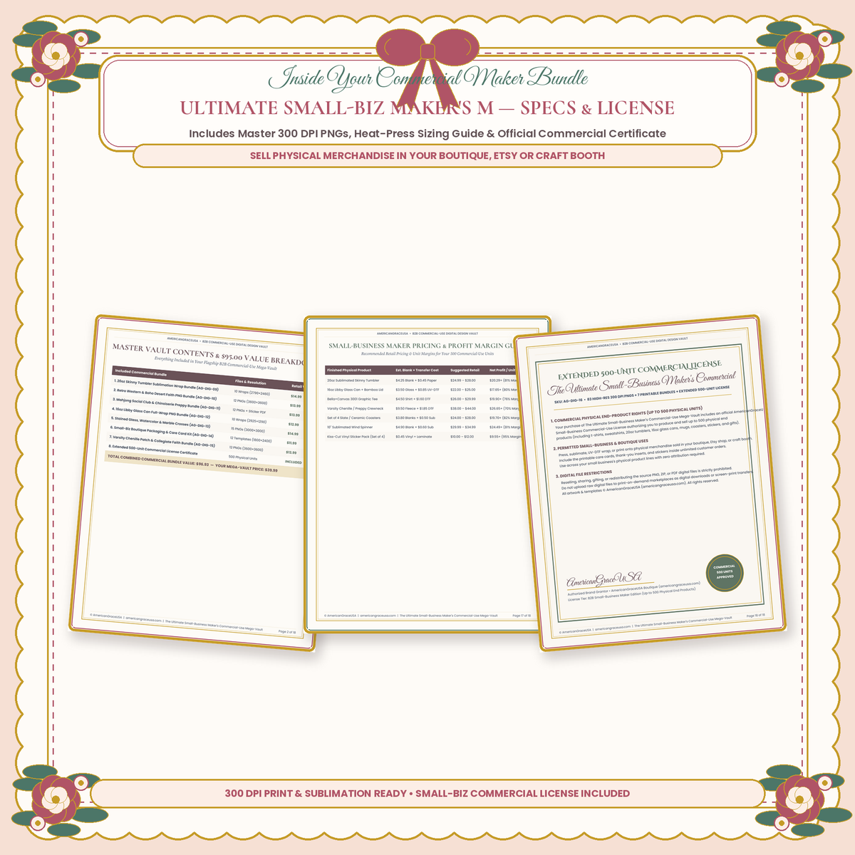 The Ultimate Small-Business Maker's Commercial-Use Mega-Vault - All 7 Bundles Included & 500-Unit License Specs