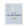 Lay Me Down in Peace Blanket | Psalm 4:8 KJV Throw | Christian Bedtime Scripture Blanket
