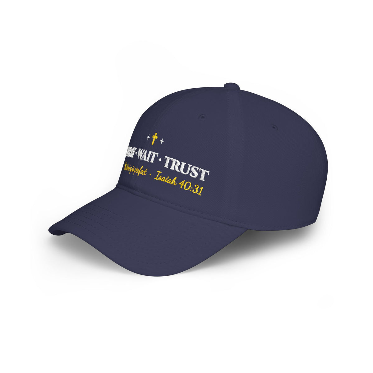 Pray Wait Trust Embroidered Low-Profile Baseball Cap | Isaiah 40:31 Christian Women's Hat
