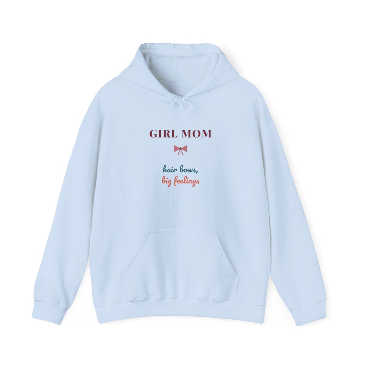 Girl Mom Hoodie, Hair Bows Big Feelings and a Whole Lot of Prayer, Funny Christian Mom Gift, Mom of Girls Hooded Sweatshirt