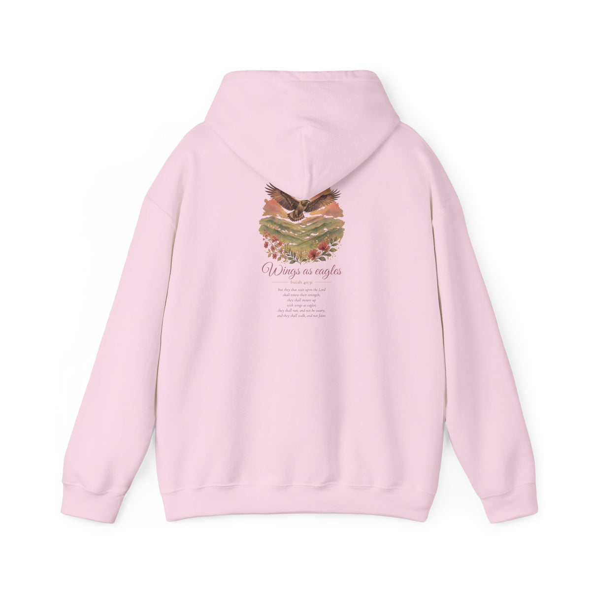 Isaiah 40:31 Watercolor Eagle Hoodie, Wings As Eagles Christian Sweatshirt, Bible Verse Hoodie, Faith Gift for Women