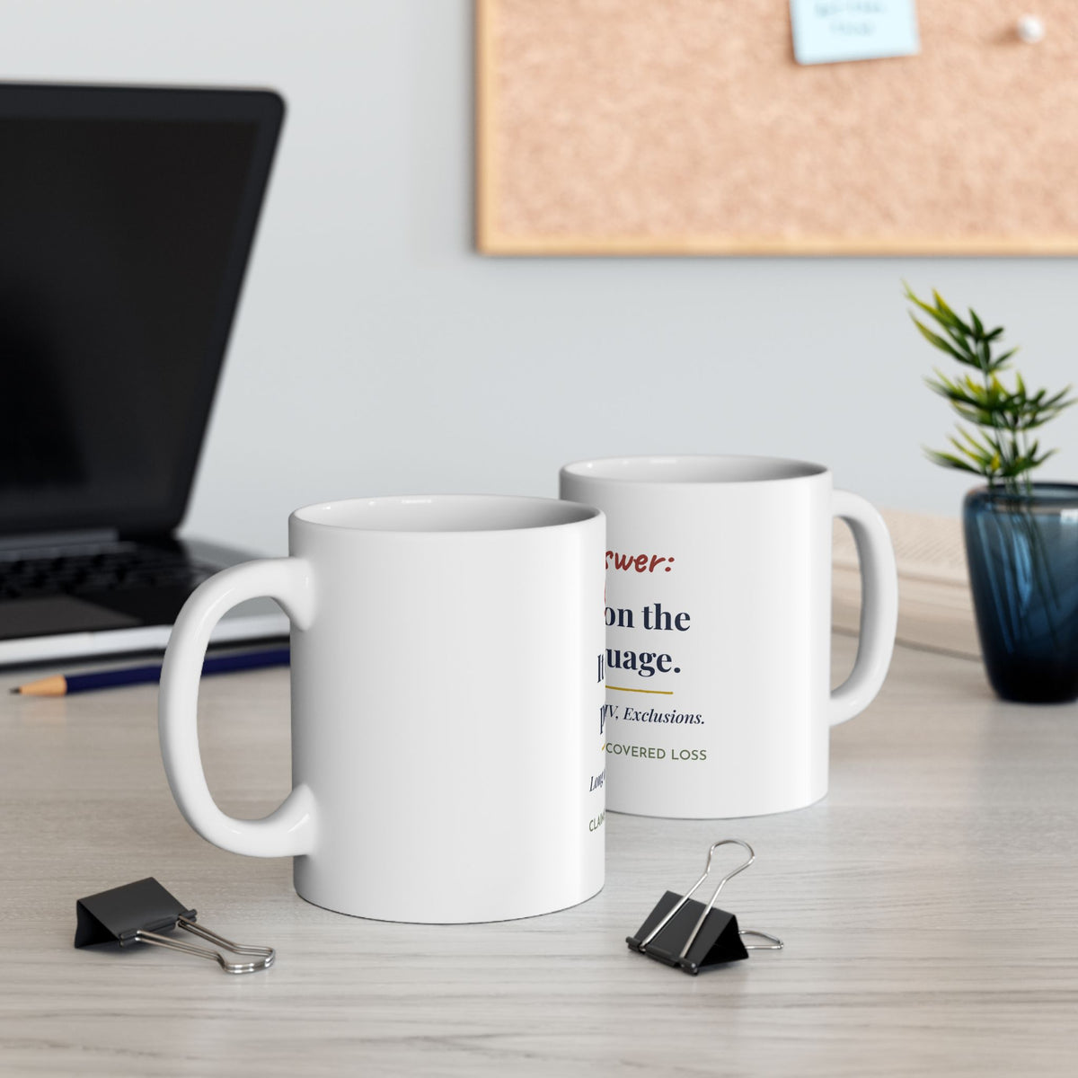 Funny Claims Adjuster Mug, It Depends on the Policy Language, Insurance Adjuster Gift, Claims Adjuster Coworker Christmas Gift
