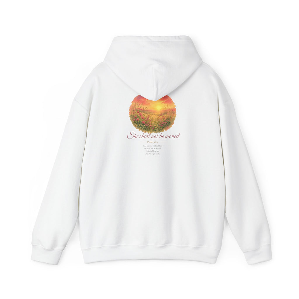 Psalm 46:5 Watercolor Hoodie — Bella+Canvas 3719 Unisex Sponge Fleece Pullover Hoodie Mockup 5