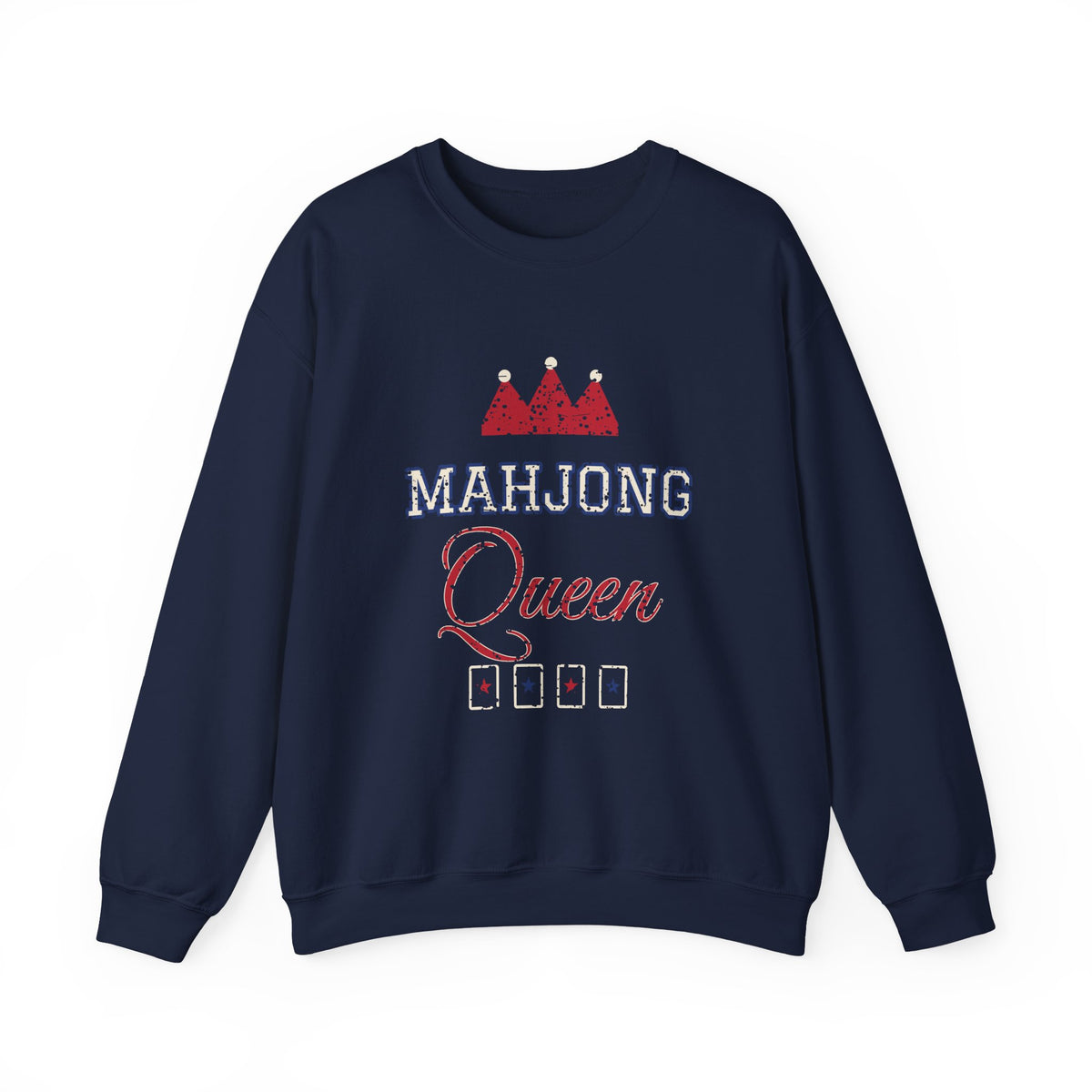 Mahjong Queen Sweatshirt, Varsity Mahjong Crewneck, Mahjong Player Gift, Mah Jongg Club Shirt, Game Night Gift for Her