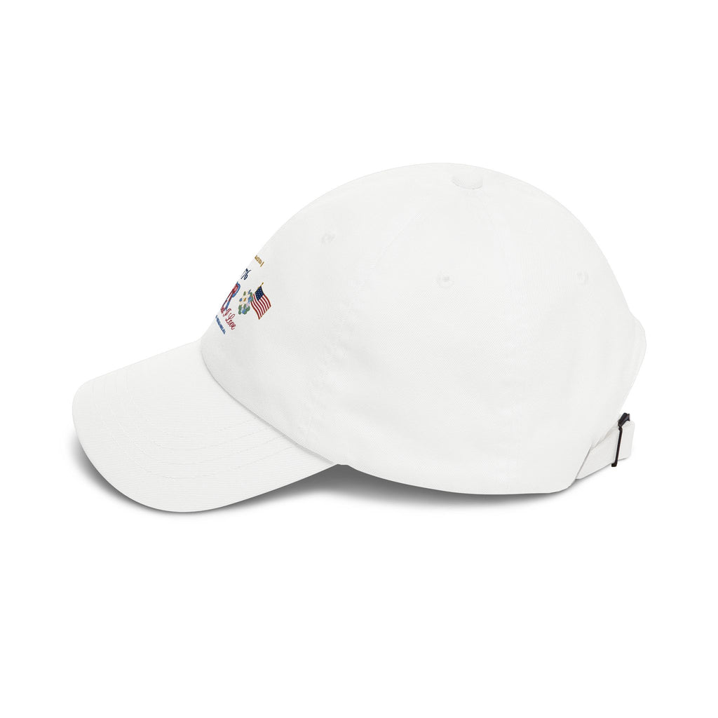 "1776 • Land That I Love" Chinoiserie Ribbon & Stars Classic Dad Cap
