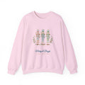 Pastel Chinoiserie Nutcracker & Pink Coquette Bow Holiday Sweatshirt | Grandmillennial "Merry & Bright" Christmas Crewneck