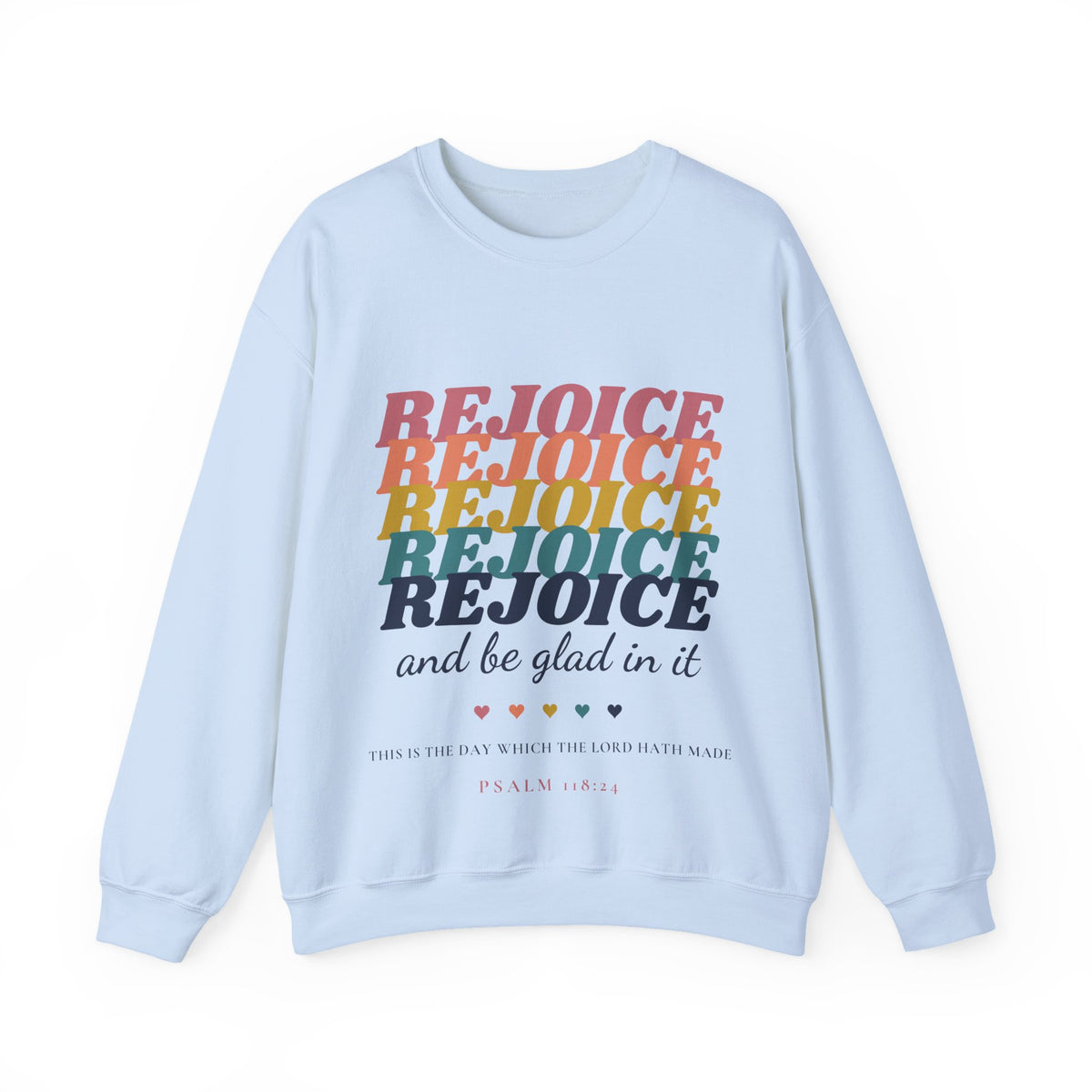 Christian Sweatshirt for Women, This Is the Day Psalm 118:24, Rejoice and Be Glad Retro Bible Verse Crewneck