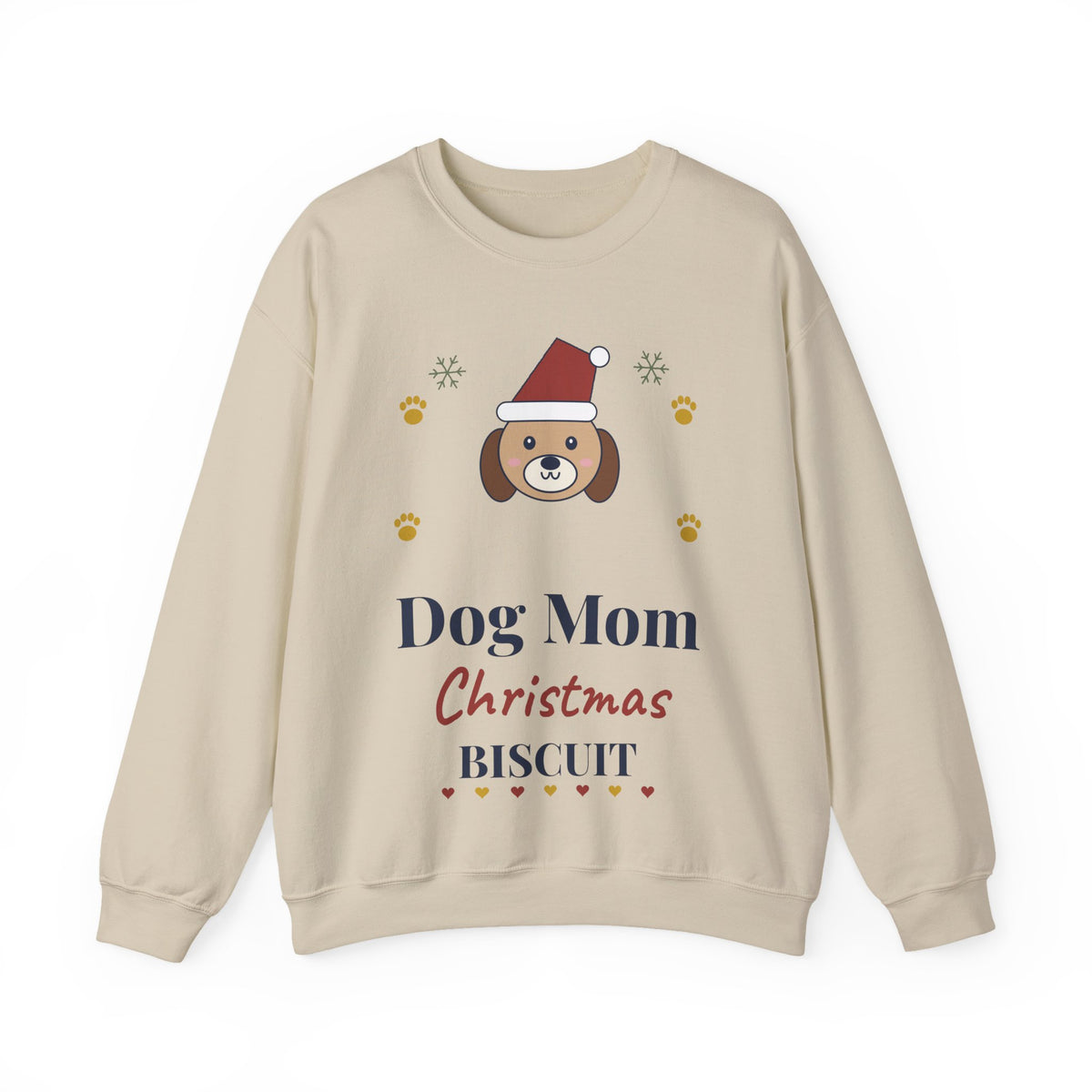 Personalized Dog Mom Christmas Sweatshirt, Custom Dog Name Santa Hat Crewneck, Dog Lover Gift for Her