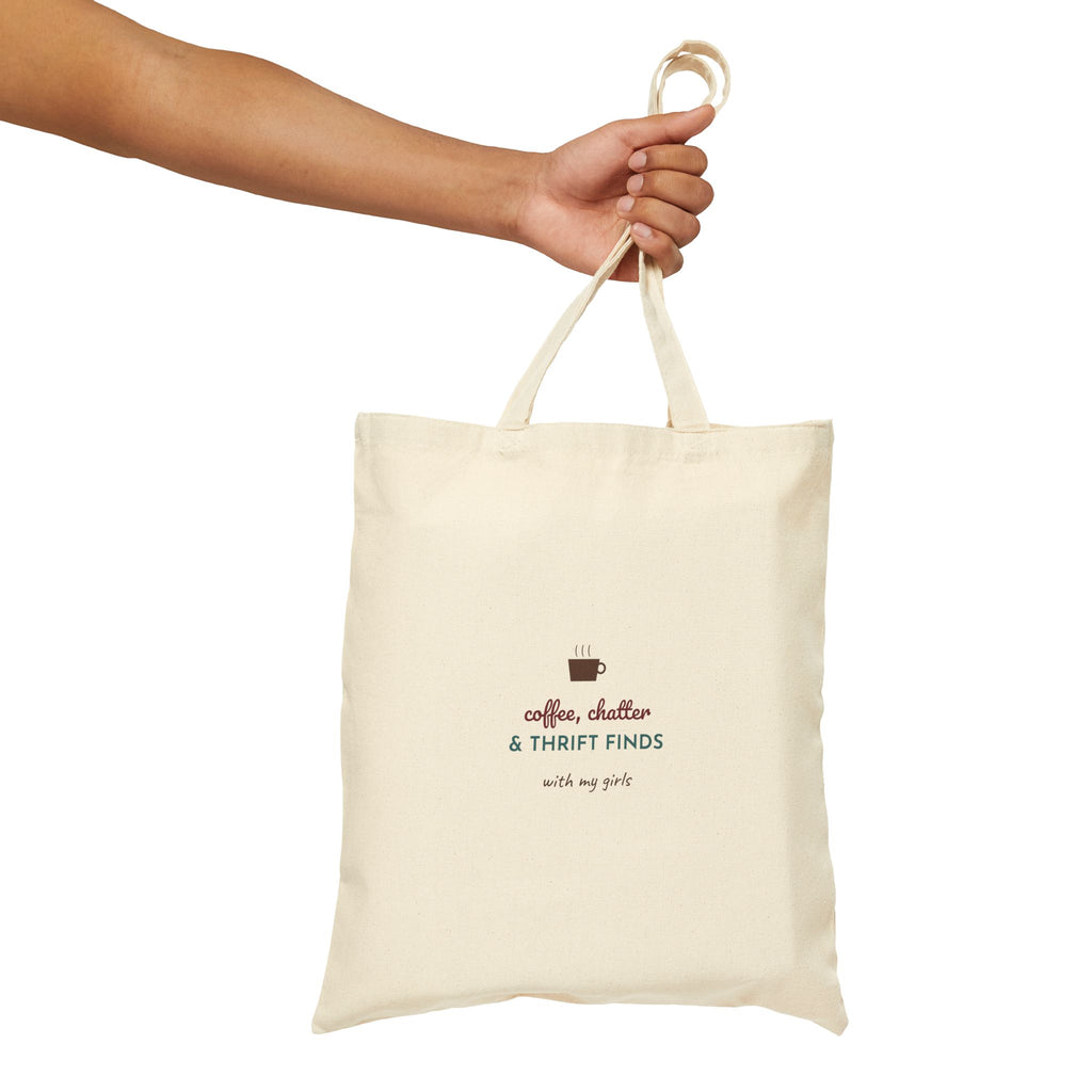 Coffee Chatter & Thrift Finds Tote | Thrift Shopping Bag