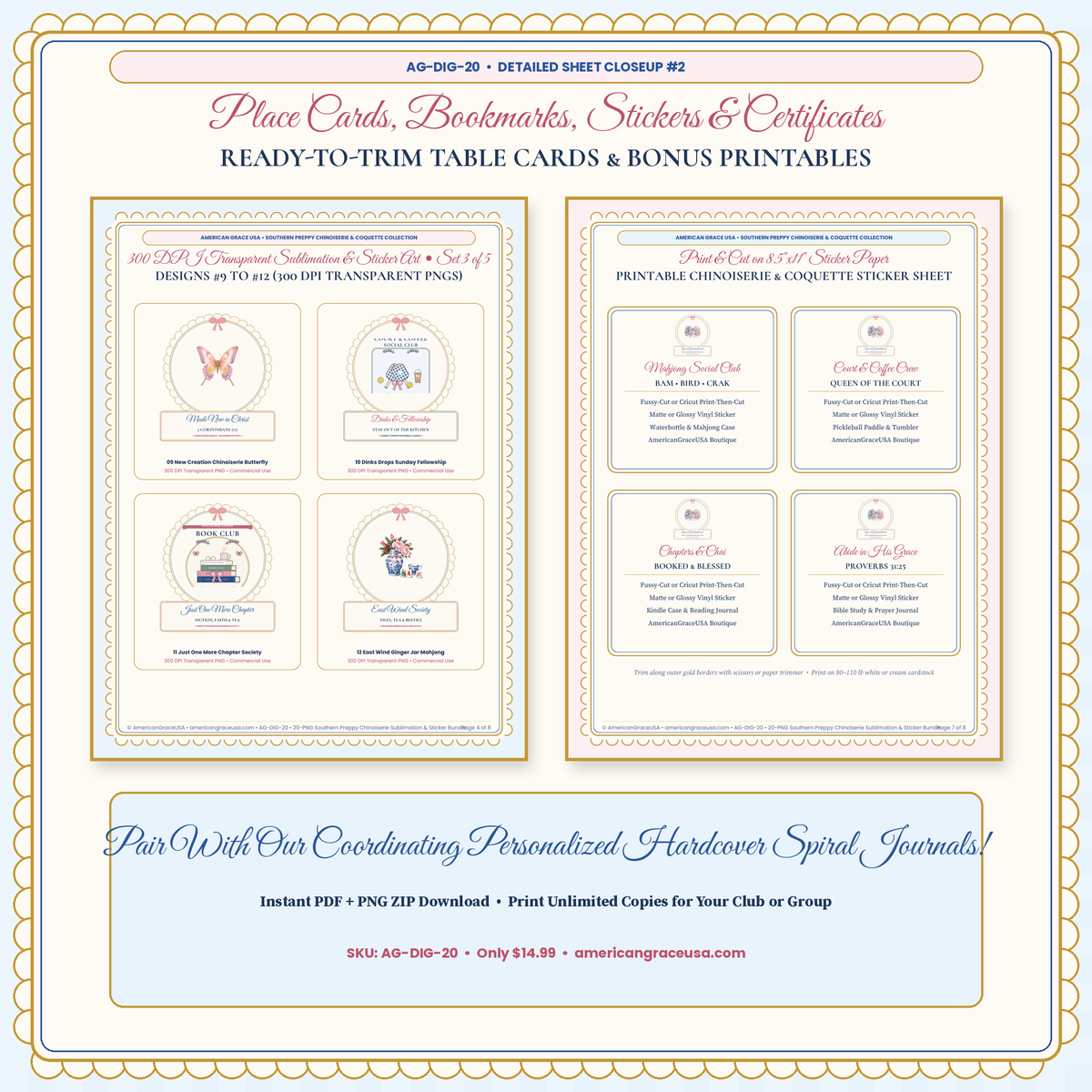 Detailed Closeup of Printable Kiss-Cut Sticker Sheet & 300 DPI Transparent PNG Art