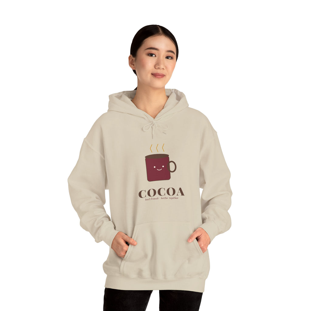 Cocoa and Marshmallow Matching Best Friend Hoodies, Cocoa Hoodie, Cute Christmas Bestie Gift, BFF Matching Hoodie