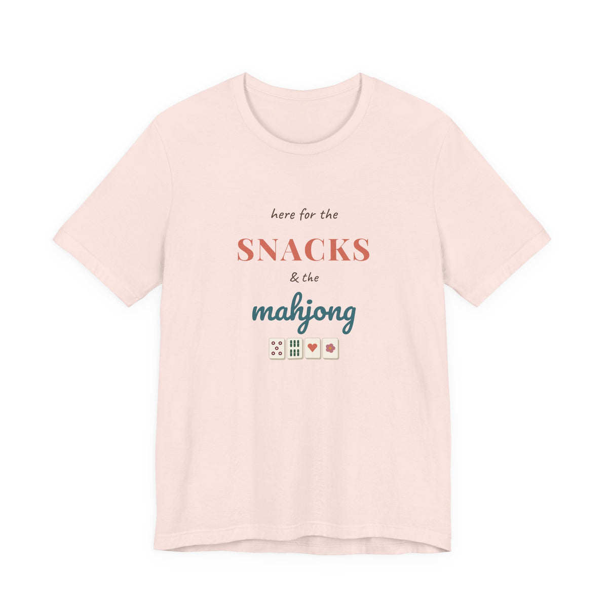 Here for the Snacks & the Mahjong Shirt | Funny Mahjong Tee | Game Night Gift