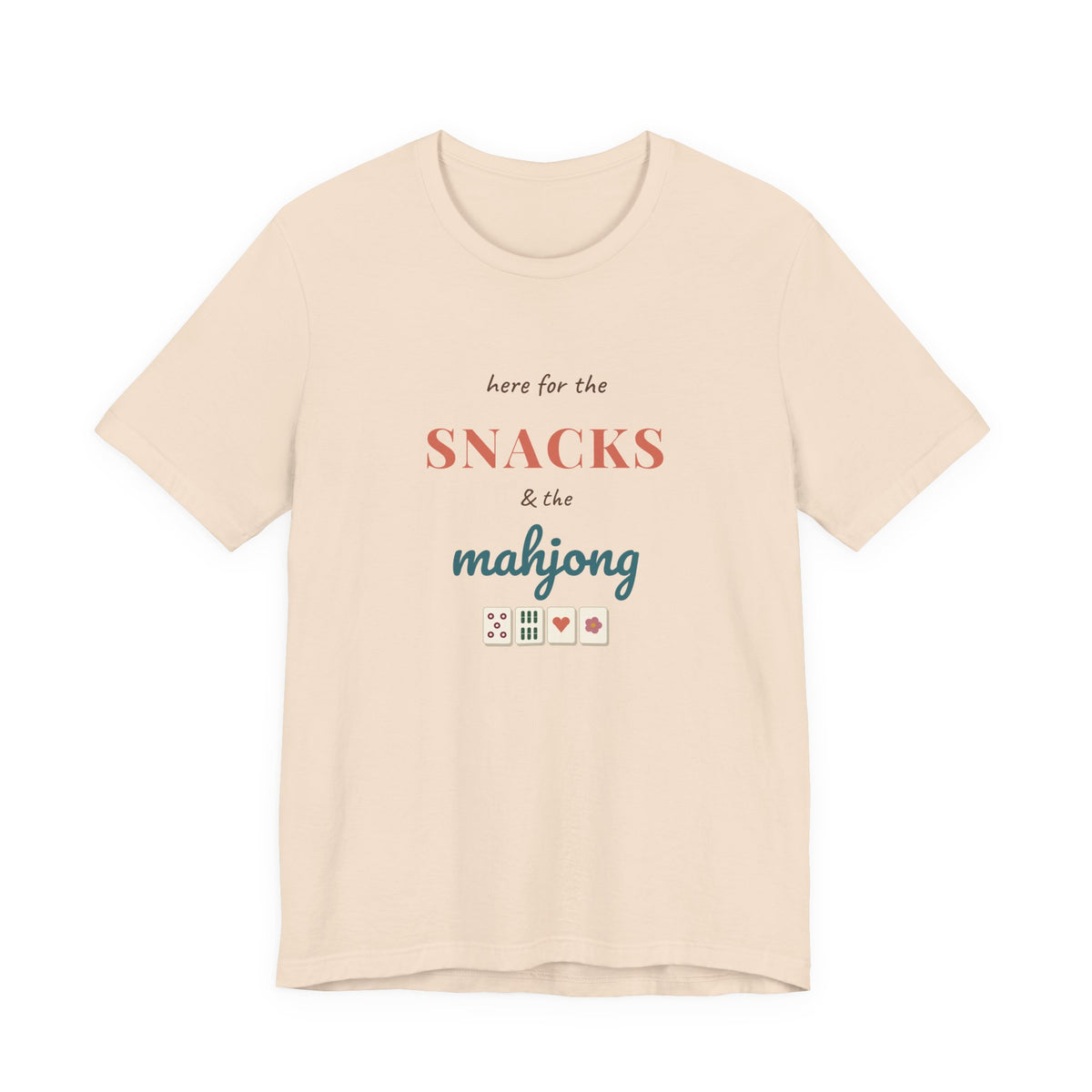 Here for the Snacks & the Mahjong Shirt | Funny Mahjong Tee | Game Night Gift