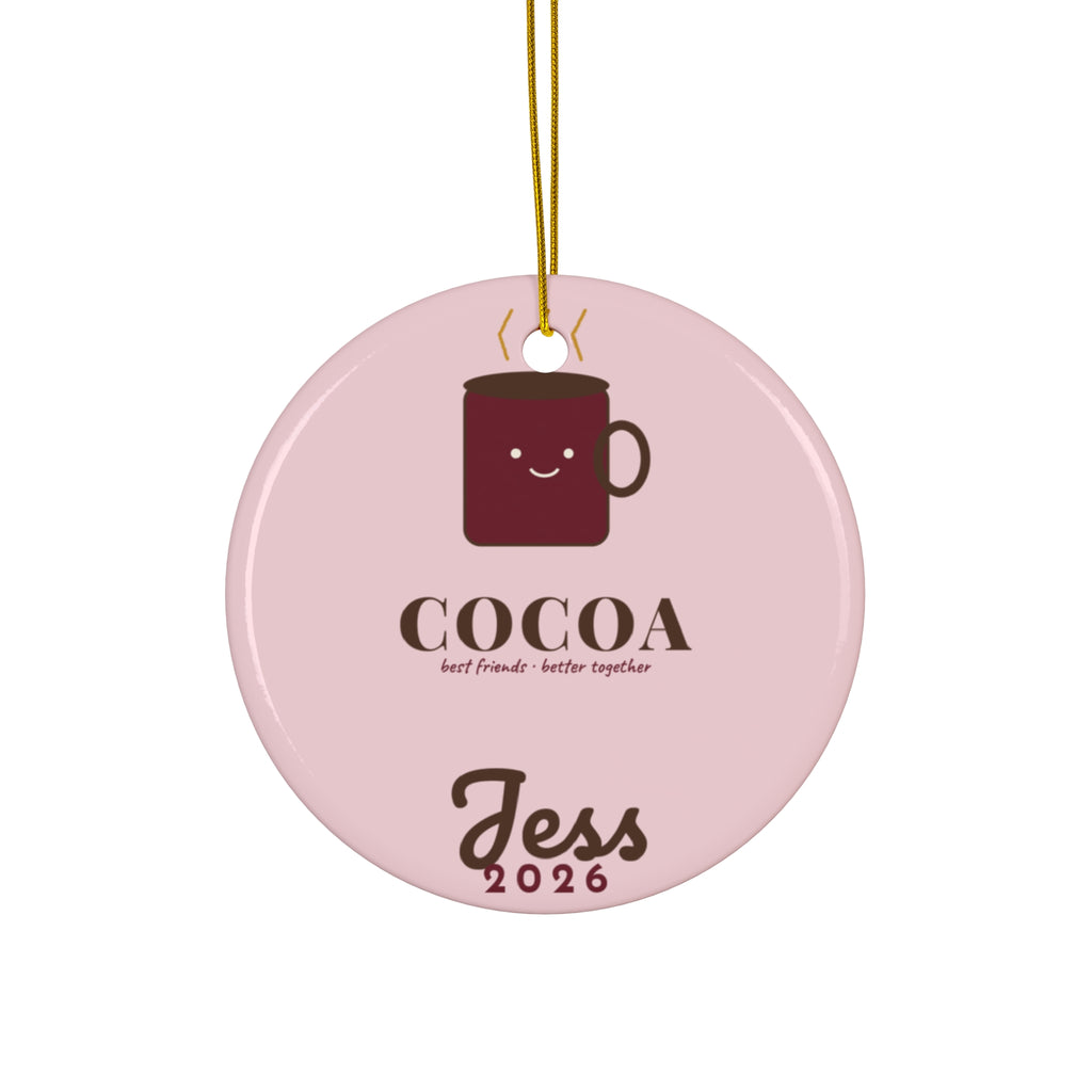 Cocoa and Marshmallow Ornament | Personalized Best Friend Matching Ornament | Cute Christmas Gift