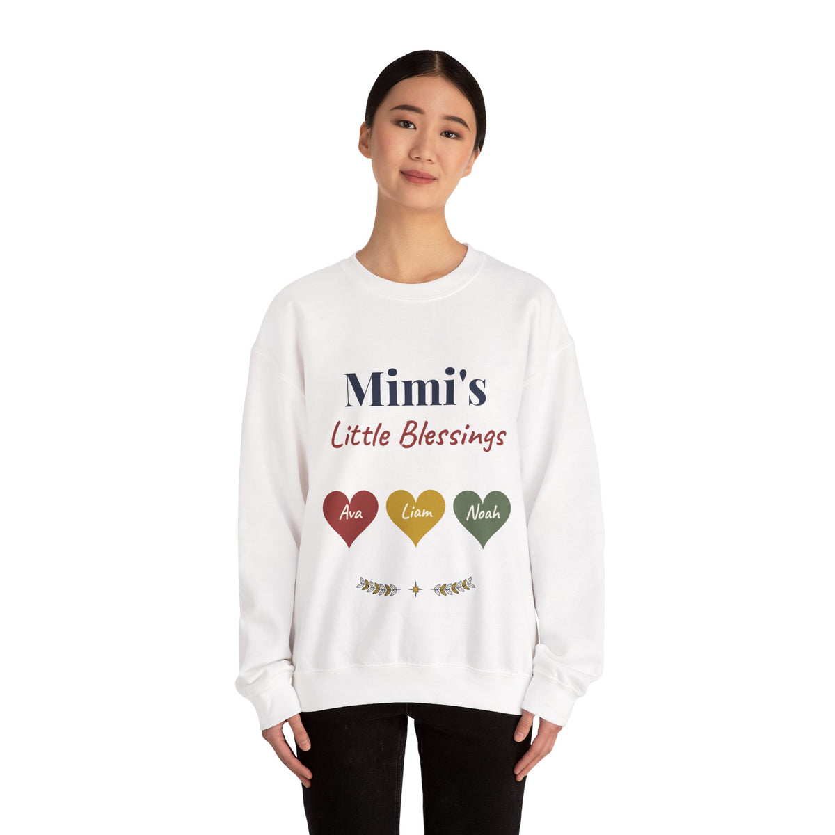 Personalized Mimi Sweatshirt with Grandkids Names, Mimi's Little Blessings Crewneck, Southern Grandma Christmas Gift