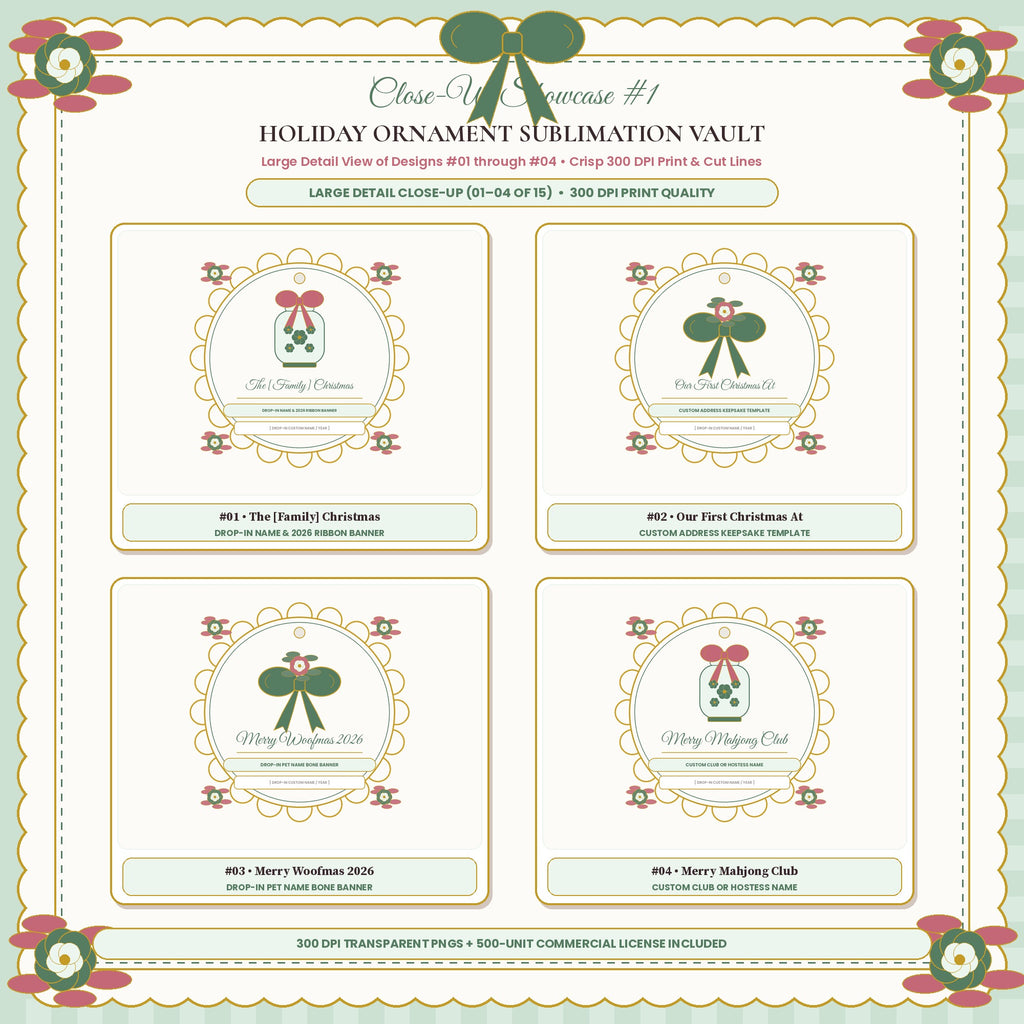 HOLIDAY ORNAMENT SUBLIMATION VAULT (AG-DIG-29) — Close-Up Showcase #1