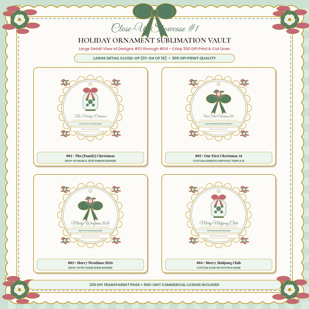 HOLIDAY ORNAMENT SUBLIMATION VAULT (AG-DIG-29) — Close-Up Showcase #1